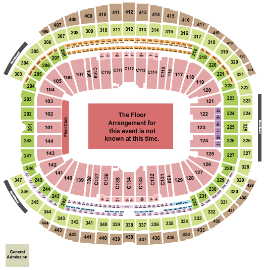 Allegiant Stadium Usher Seating Chart